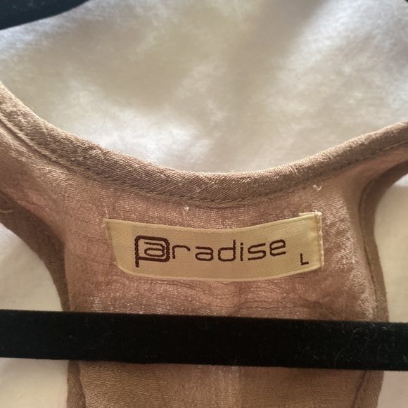 Cotton/Poly Gauze dress with flower Appliqué - Picture 4 of 6